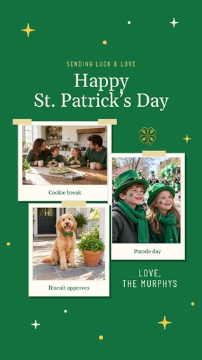Story opener size of Happy St. Patrick's Day from Us