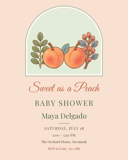 Portrait post size of Sweet as a Peach Shower