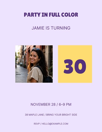 Letter flyer size of Party in Full Color