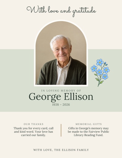 Letter flyer size of With Love and Gratitude