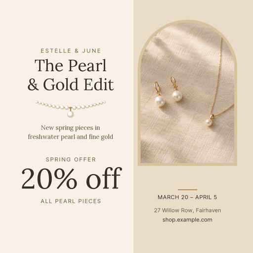 Square post size of The Pearl and Gold Edit