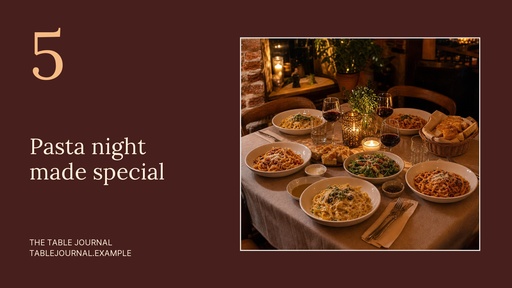 Landscape graphic size of Pasta Night Journal