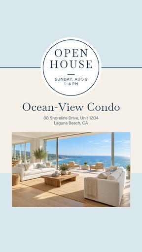 Story opener size of Ocean-View Condo Open House