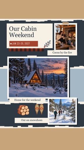 Story opener size of Our Cabin Weekend