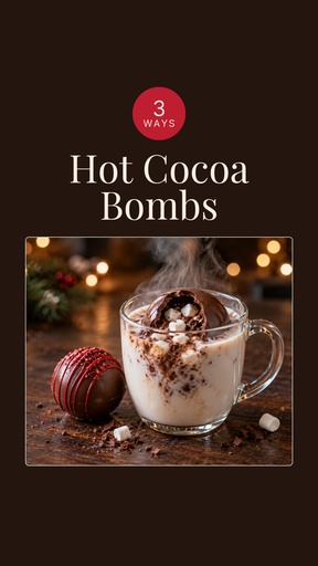 Static Reel cover size of Hot Cocoa Bombs, 3 Ways