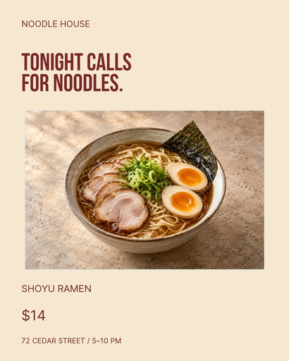 Portrait post size of Noodle House Nights