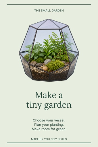 Pinterest pin size of A Tiny Garden Made by You