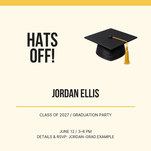 Square post size of Hats Off Jordan