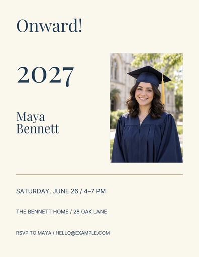 Letter flyer size of Onward, Class of 2027