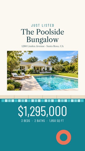 Story opener size of The Poolside Bungalow Listing