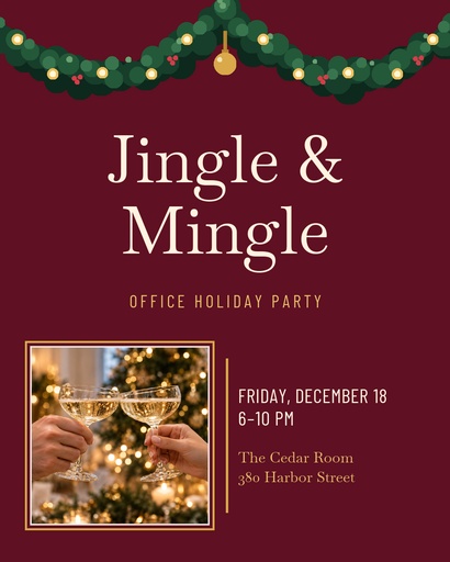 Portrait post size of Jingle and Mingle Holiday Party