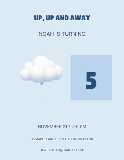 Letter flyer size of Five and Flying