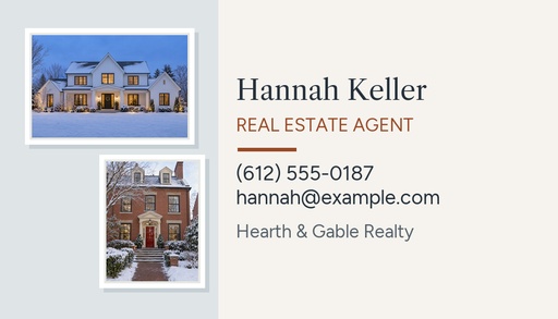 Agent contact card size of Our Year in Homes