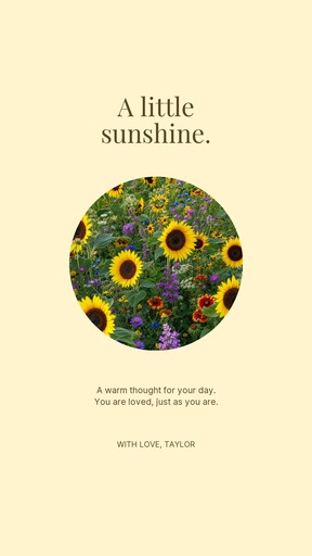 Story opener size of Sending a Little Sunshine