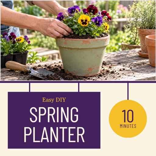 Square post size of Easy Spring Planter in 10 Minutes