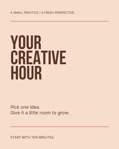 Portrait post size of Your Creative Hour