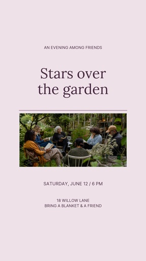 Story opener size of Stars Over the Garden