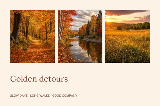 Landscape collage size of Golden Detours