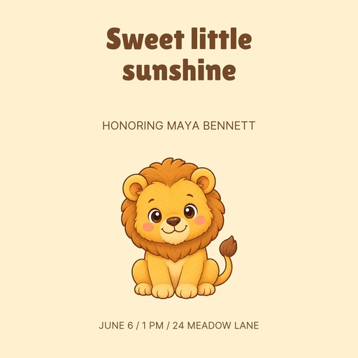 Square post size of Sweet Little Sunshine