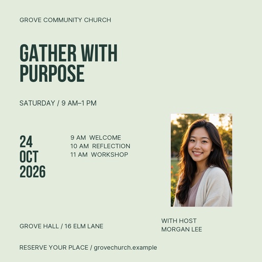 Square post size of Gather with Purpose