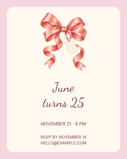 Portrait feed size of Ribbon Wish