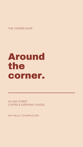 Story call to action size of The Corner Shop Hours