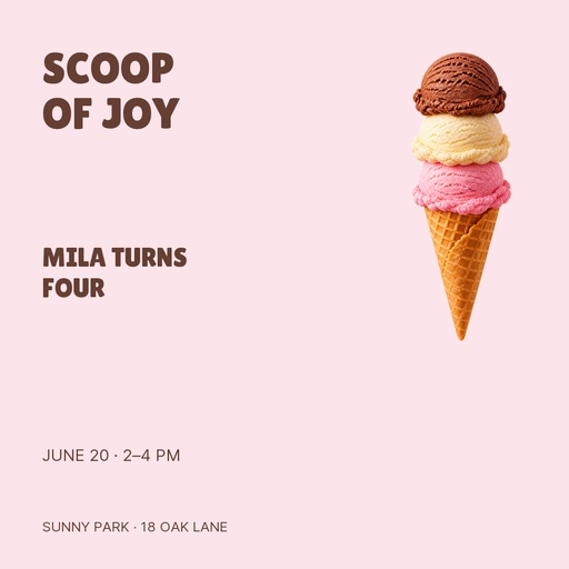 Square post size of Scoop of Joy