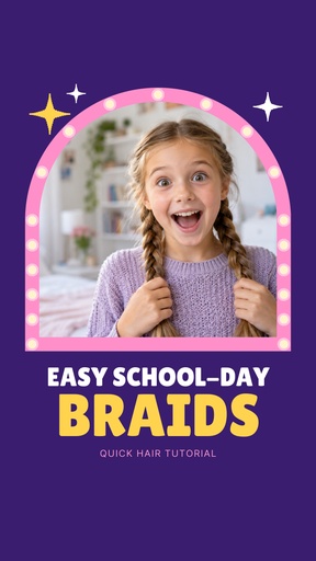Static Reel cover size of Easy School-Day Braids