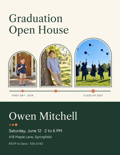 Letter flyer size of From Kindergarten to Cap and Gown