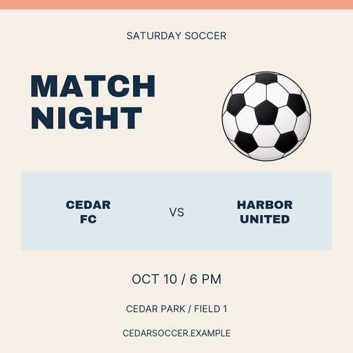 Square post size of Saturday Soccer Lights