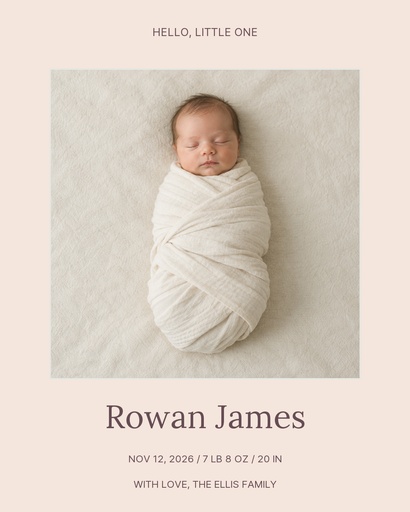 Portrait post size of Hello, Little Rowan
