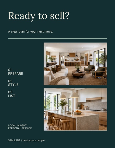 Letter flyer size of Next Move Realty