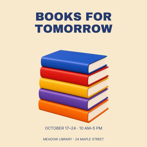 Books for Tomorrow Event Cover Template - Design Templates