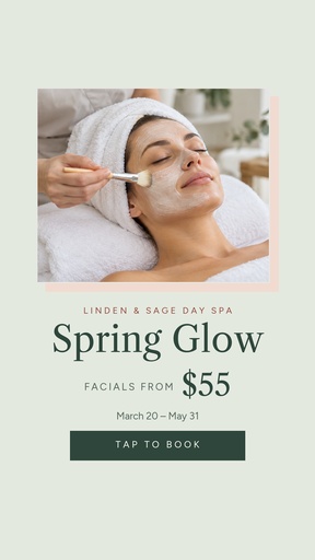 Story opener size of Spring Glow Facial Specials