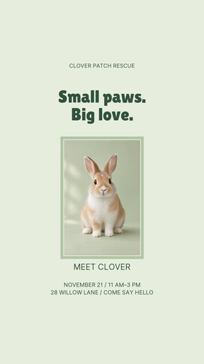 Story opener size of Clover Comes Home