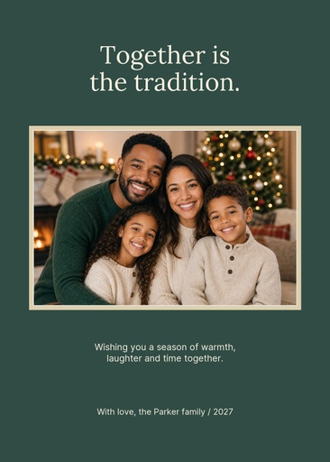 Portrait greeting size of Together Is the Tradition