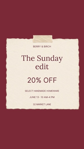 Story opener size of The Sunday Edit