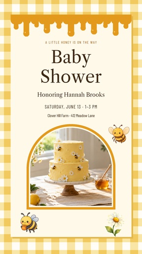 Story opener size of Busy Little Bee Baby Shower