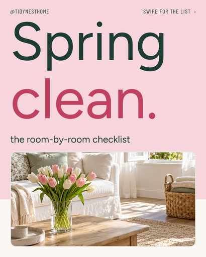 Carousel opener size of Spring Cleaning Checklist