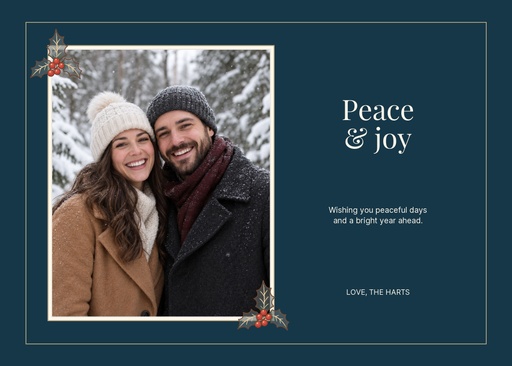 7 × 5 photo card size of Evergreen Wishes