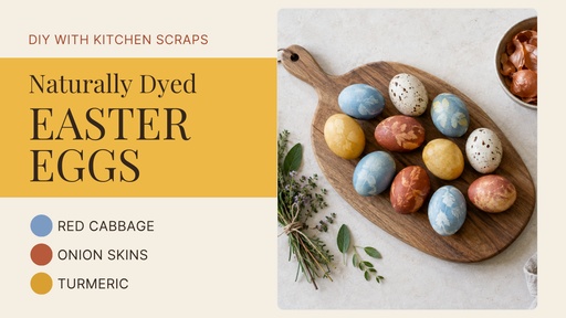 YouTube thumbnail size of Naturally Dyed Easter Eggs