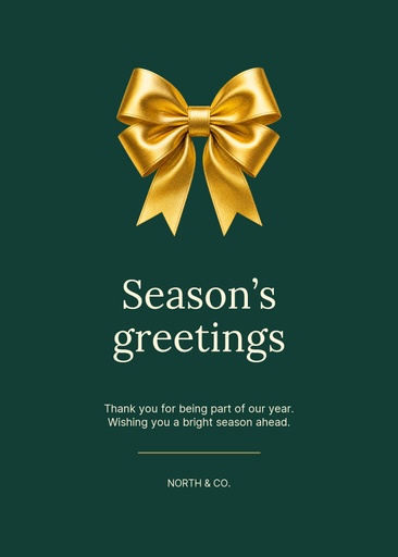 5 × 7 greeting card size of Golden Gratitude