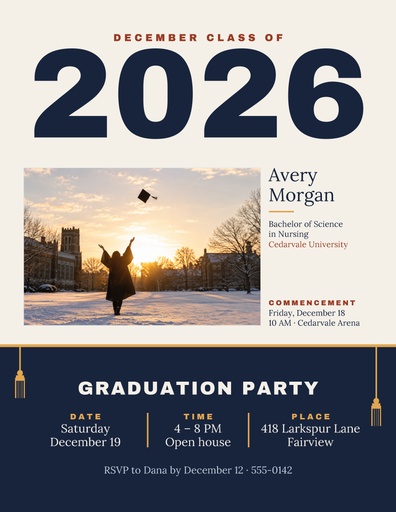 Letter flyer size of December Graduate