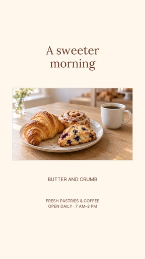 Story opener size of Butter and Crumb