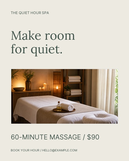 Portrait post size of The Quiet Hour Spa
