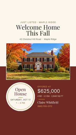 Story opener size of Harvest Home Open House