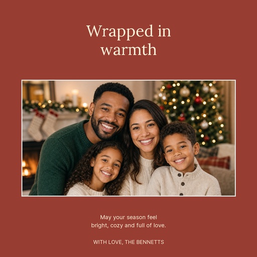 Square post size of Wrapped in Warmth