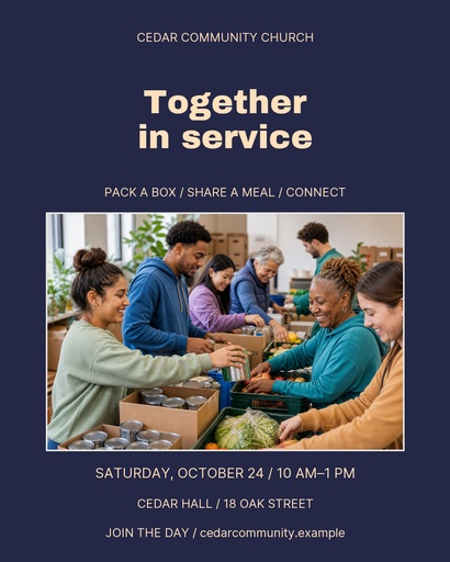 Portrait post size of Together in Service
