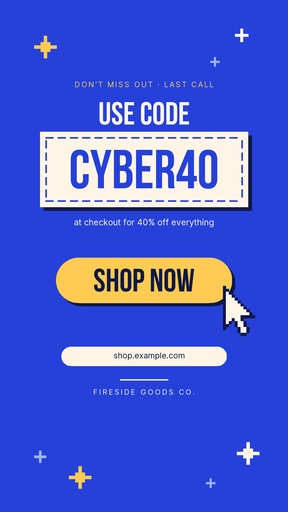 Story call to action size of Cyber Monday Last Call