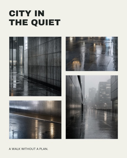 Portrait collage size of City in the Quiet